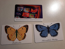 3x Telefonkarte Telekom Serie Schmetterlinge