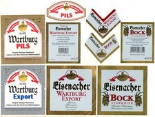 4 Bieretiketten EISENACH