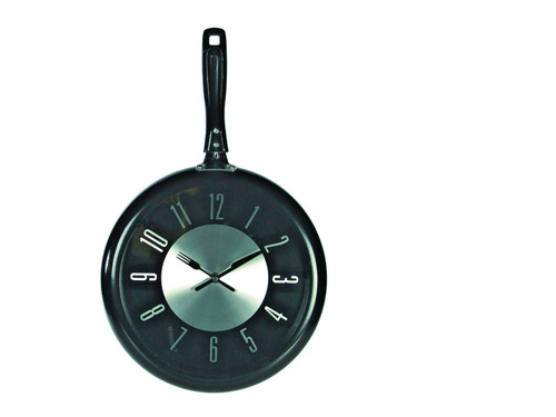 Quarz wanduhr motiv bratpfanne - motiv,