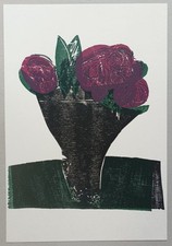 Zeichen des Herbstes HAP Grieshaber Farb-Holzschnitt Dürerpreisträger Blume 1971