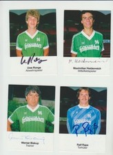 Autogrammkarten Hannover 96 mit original Autogrammen 80er Jahre  