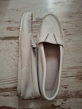 Mokassins Weiss 41/42 Echtleder