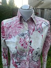 ETRO Bluse Paisley 36 rosa-grau Langarm Luxus