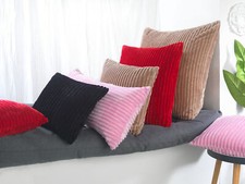 2er Set Kissenbezug Cashmer-Touch Fleece Kissenhülle Sofakissen Couchkissen