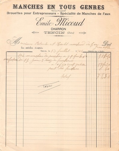 Rechnung 1902 ärmel - 1902, aller