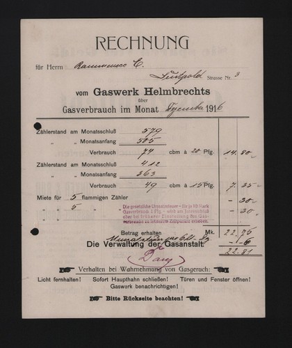 Helmbrechts rechnung 1916 - rechnung,