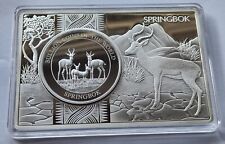 3 UNZEN BARREN - KRÜGERRAND / SPRINGBOCK - 999 SILBER - SILBERMÜNZE - SEITEN