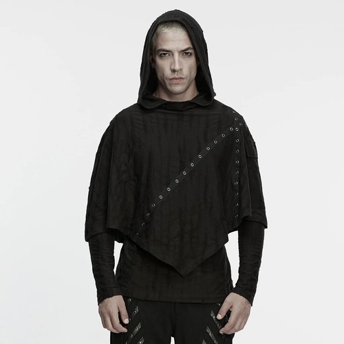 Punk rave hoodie occult - -,