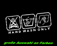 Hand wash only Auto Aufkleber Sticker JDM Tuning Shocker Decal Fun Handwäsche 