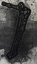 Michael Morgner Signiert Orig. Radierung - mit Widmung an die Mosch Zeit - 30 Ex