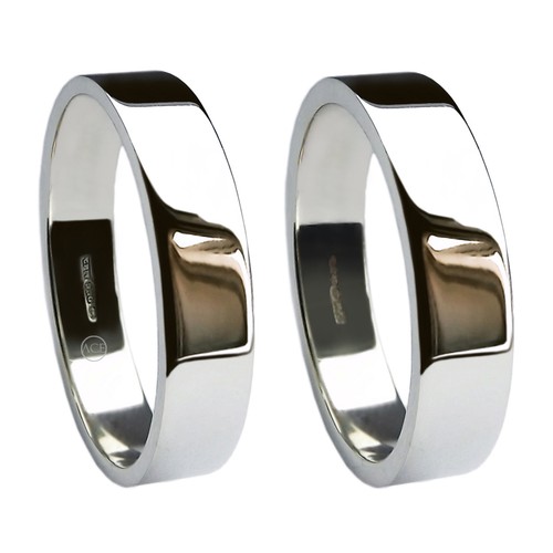 6mm 18ct weiß - 6mm, flach