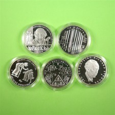 BRD 2014 5x 10 Euro Silber-Gedenkmünzen in Kapseln PP Spiegelglanz