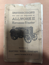 Allwork II Instructions Kerosene tractor Fordson ? Electric wheel company KY
