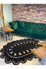 Perforierter Schwarz Oval