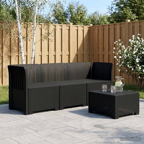 Sitzer gartensofa rattan - 3-sitzer,