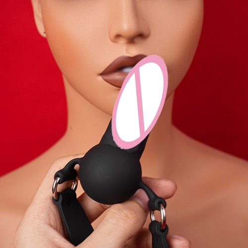 Silikon penis mund knebel gag - knebel,