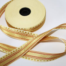 Borte 1M Orient Bordüre lfm 28mm Band Webband  Sariborte Nähen Beige 2,8