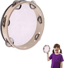 8-Zoll Holz-Tamburin, Trommel, Handtrommel: Pädagogische Instr. (Party/Kinder）