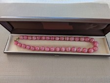 Halskette Collier Schmuckstück Rhodochrosit rosa Länge ca. 42 cm