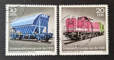 DDR 1979 Mi2415-6 Schienenfahrzeuge Diesellok Selbstentladewagen Briefmarke used
