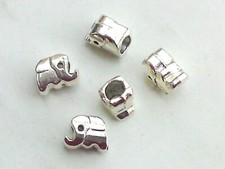 5x Beads Elefant 10x8mm Metall