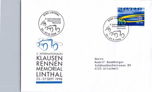 Schweiz brief sst linthal - linthal, 1998