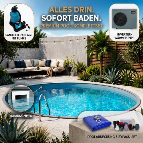 Pool komplettset rund - pool,