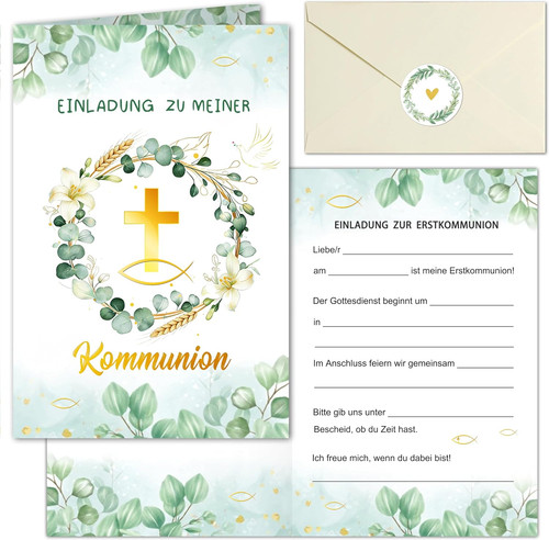 Einladungskarten kommunion - einladungskarten, kommunion,12