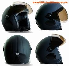 Bores Helm SRM Slight 2 Leder mit  Visier Jethelm Schwarz matt  XXXL 1. Auflage