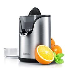 Arendo elektrische Zitruspresse 100 W Edelstahl Orangen Zitronen etc. 2 Einsätze