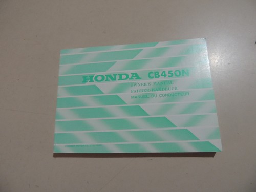 Honda 450 fahrerhandbuch - cb,