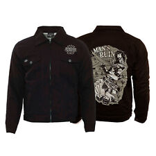 King Kerosin Workerjacke Man´s Ruin Pin Up Rockabilly Skull Sugar