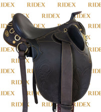 Australian Stock Leder Pferdesattel mit Horn.