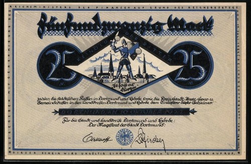 Notgeld dortmund 1922 25 - dortmund, 1922,