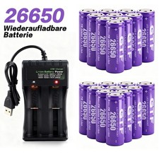 26650 Akku Wiederaufladbare Batterie 8800mAh für LED-Taschenlampe Ladegerät Lot