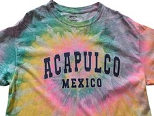Tie Dye T-Shirt Herren Größe L Acapulco Mexico Batik Style Ingear Unisex Sommer 