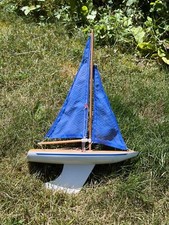 Schönes Segelschiff Skipper Deko Vintage Segelboot Holz Metall Dekorativ Modell