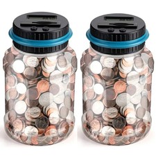 2x Spardose mit Zählwerk