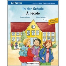 Zweisprachig Französisch Deutsch lernen lesen für Kinder. Grundbegriffe Schule