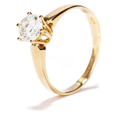Solitär-Ring 750er Gelbgold 18K 1 Brillant ca. 0,70ct Verlobungsring Gr. 54