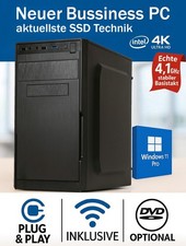 Intel Windows 11 PC System, Office Computer 16GB DDR4, 500GB M.2 SSD, leise|WLAN