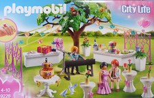 PLAYMOBIL 9228 Hochzeitsparty Torte Geschenke Büfett Brautpaar Musiker Baum NEU