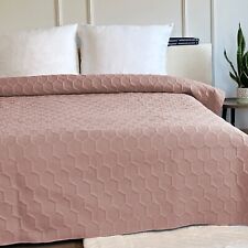 Tagesdecke Steppdecke Bettüberwurf 220x240 Grau Beige Rosa Grün Taupe