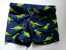 H&M Badehose Boxer Shorts Jungen Gr.  92  blau mit grünen Dinosauriern