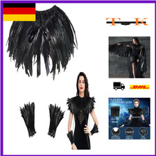 Schwarzer Federrock Damen