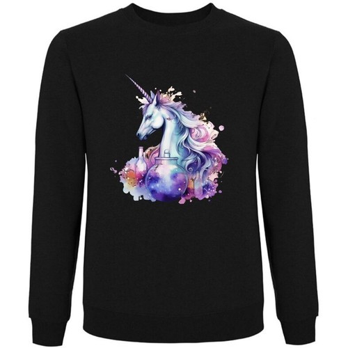 Sweatshirt schwarz einhorn - sweatshirt,