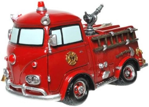 Spardose feuerwehrwagen poly - spardose,