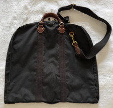J.CREW BLACK CANVAS & LEATHER GARMENT BAG KLEIDERTASCHE