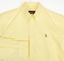 Polo Ralph Lauren Custom Fit Gelb Button Down Oxford Hemd Herren L