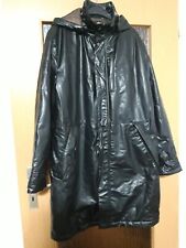 Versace Sport Herren Kunstleder Mantel mit abnehmbarer Kapuze und Taschen Gr. 52
